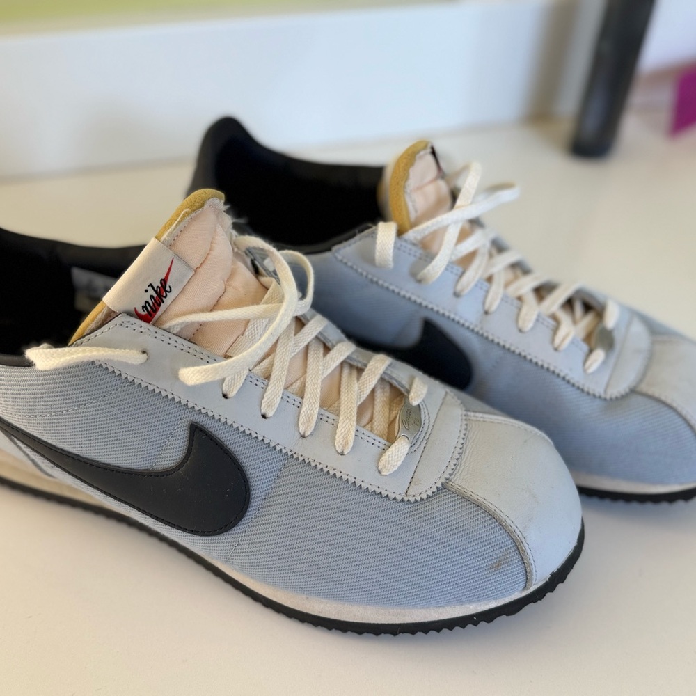 Nike Light Blue and Navy Cortez Classic Sneakers